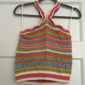 Zara Size M. Never worn. Knitted multicolor tank.